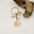 Zinc Alloy Pearl Shell Starfish Keychain Bag Charm Gift view 4