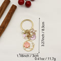 Zinc Alloy Pearl Shell Starfish Keychain Bag Charm Gift view 2
