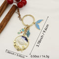 Zinc Alloy Ocean Beach Starfish Turtle Mermaid Keychain Car Charm view 2
