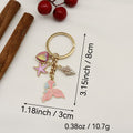Zinc Alloy Enamel Ocean Starfish Turtle Mermaid Keychain Bag Charm view 2