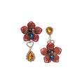 Light Luxury Crystal Flower Waterdrop Stud Earrings With Silver Needle Posts For Women view 5