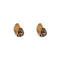 Copper Metallic Leopard Print Geometric Round Ball Stud Earrings Vintage European Style view 5