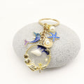 Zinc Alloy Shell Starfish Pearl Keychain Bag Charm Gift view 3
