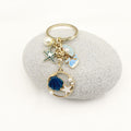 Metal Sea Turtle Mermaid Starfish Keychain Car Charm view 3