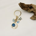 Metal Sea Turtle Mermaid Starfish Keychain Car Charm view 4