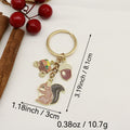 Metal Squirrel And Acorn Keychain For Autumn Party Decor view 2
