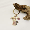 Metal Squirrel And Acorn Keychain For Autumn Party Decor view 3