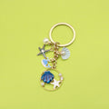 Metal Starfish Turtle Mermaid Keychain Bag Charm Car view 1