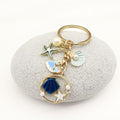 Metal Starfish Turtle Mermaid Keychain Bag Charm Car view 3