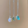 Light Luxury Stainless Steel Irregular Stone Pendant Necklace Geometric Minimalist Collarbone Chain view 1