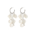 Elegant Silver Needle Shell Petal Tassel Hoop Earrings For Women Beach Vacation Light Luxury Acrylic Earrings view 5