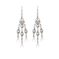 Luxury Rhinestone Hollow Waterdrop Chandelier Hook With Crystal Teardrop Tassel Dangle Earrings view 5