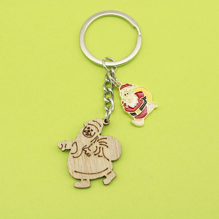 Wooden Mom Letter Keychain Custom Doodle Gift Key Ring