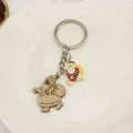 Wooden Mom Letter Keychain Custom Doodle Gift Key Ring view 3