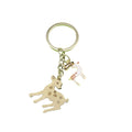 Wooden Graffiti Letter Mom Keychain Creative Gift Key Ring view 5