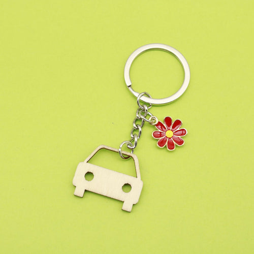 Wooden Graffiti Letter Mom Keychain Creative Gift