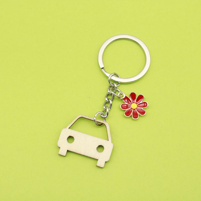 Wooden Graffiti Letter Mom Keychain Creative Gift