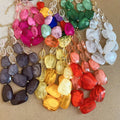 Irregular Geometric Acrylic Beaded Double Layer Necklace Light Luxury Statement Clavicle Chain view 3