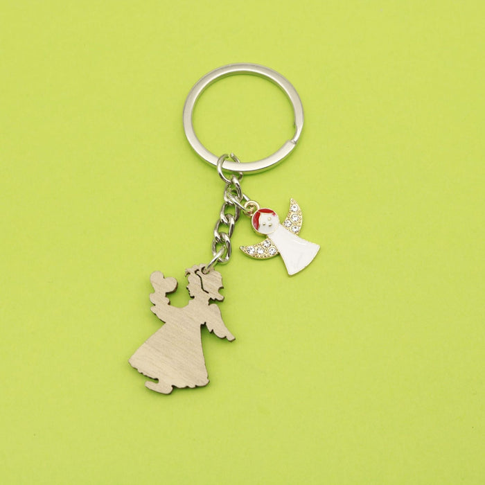 Wooden Customizable Letter Keychain Bag Charm Gift