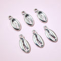 Alloy Faux Shell Small Charm Pendant For DIY Jewelry Accessories Necklace Bracelet 17x8mm 1g view 3