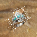 Bohemian Style Ring For Women, Light Luxury Vintage Oil Painting Design Niche Finger Band view 4