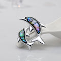 Black Silver Tone Abalone Shell Shell Metal Brooch Pin 4.3 x 4.7 cm view 4