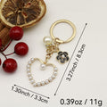 Metal Heart Butterfly Flower Tassel Keychain For Womens Bag Charm view 2