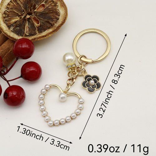 Metal Heart Butterfly Flower Tassel Keychain For Womens Bag Charm