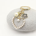 Metal Heart Butterfly Flower Tassel Keychain For Womens Bag Charm view 3
