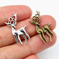 Alloy Elk Charm Pendant For DIY Jewelry Accessories Necklace Bracelet Making 28x13mm 2g view 1