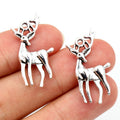 Alloy Elk Charm Pendant For DIY Jewelry Accessories Necklace Bracelet Making 28x13mm 2g view 2