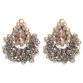 Light Luxury French Court Teardrop Crystal Rhinestone Stud Earrings With Silver Pin view 5