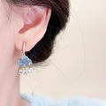 Sparkling Rhinestone Crystal Cloud Waterdrop Earrings French Elegant Light Luxury Ear Cuffs view 3