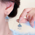 Sparkling Rhinestone Crystal Cloud Waterdrop Earrings French Elegant Light Luxury Ear Cuffs view 1