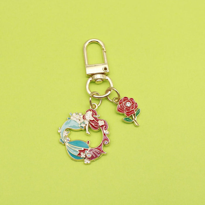 Alloy Shell Starfish Mermaid Keychain Bag Charm
