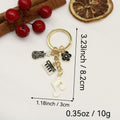 Metal Enamel Music Note Guitar Keychain For Bag Charm Gift view 2