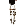 Wooden Irregular Round Tassel Drop Earrings Vintage Ethnic Geometric Ear Hook Jewelry For Women view 5