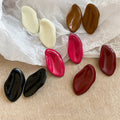 Alloy Irregular Oval Enamel Drop Earrings Modern Minimalist Geometric Stud Style view 3
