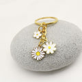 Zinc Alloy Daisy Flower Keychain Colorful Bag Charm Gift view 3
