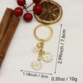 Zinc Alloy Daisy Flower Keychain Colorful Bag Charm Gift view 2