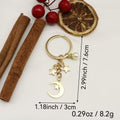 Metal Star Cross Moon Keychain Fashion Bag Charm view 2