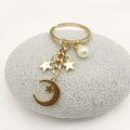 Metal Star Cross Moon Keychain Fashion Bag Charm view 3