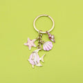 Zinc Alloy Ocean Starfish Turtle Mermaid Keychain Backpack Charm view 1