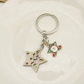 Wood Graffiti Letter Mom Keychain Gift Key Ring view 3