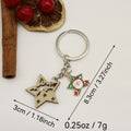 Wood Graffiti Letter Mom Keychain Gift Key Ring view 2