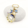 Alloy Pink Ocean Shell Starfish Seahorse Keychain Bag Charm view 3