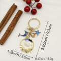 Alloy Pink Ocean Shell Starfish Seahorse Keychain Bag Charm view 2