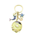 Alloy Pink Ocean Shell Starfish Seahorse Keychain Bag Charm view 5