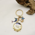 Alloy Pink Ocean Shell Starfish Seahorse Keychain Bag Charm view 4
