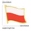 Alloy Enamel Poland Flag Lapel Pin For Shirts And Cuffs Brooch view 5